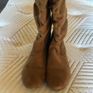 Khaki/ Tan to the knee Boots